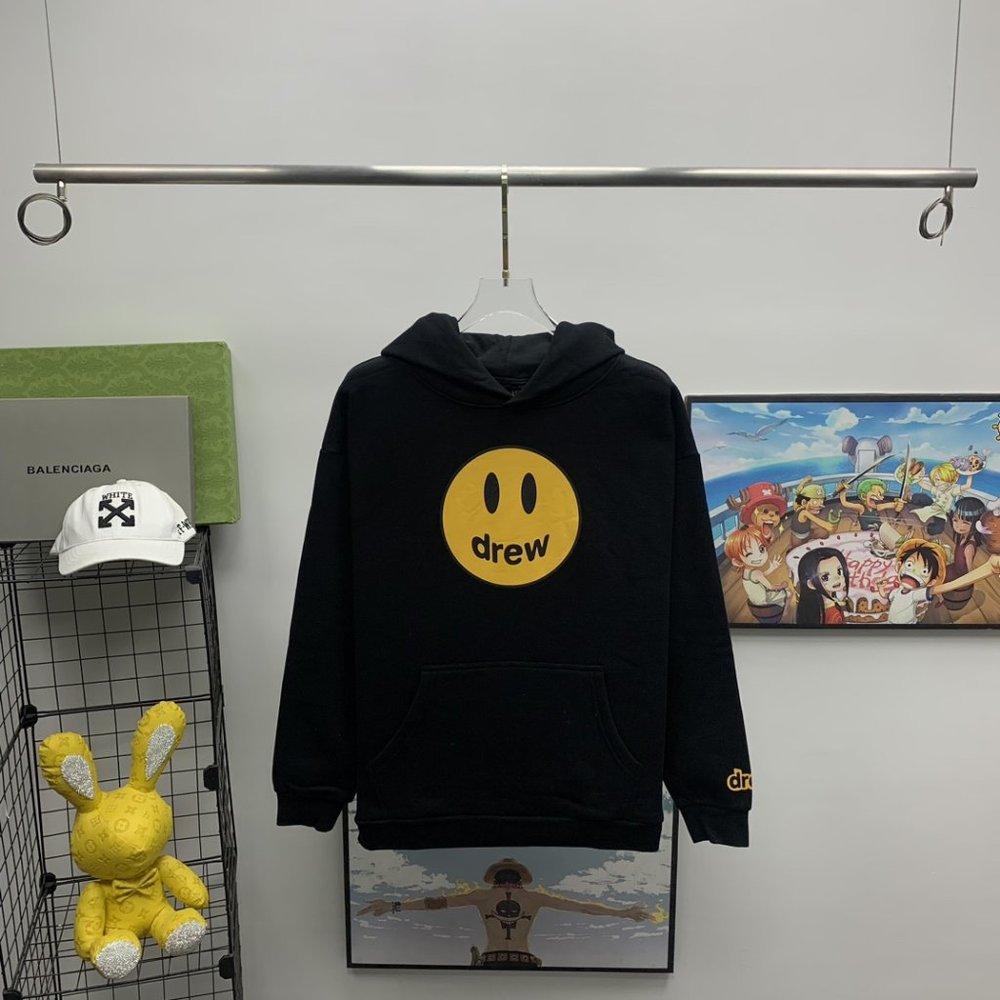 Drew Smiley Hooded Sweatshirt black